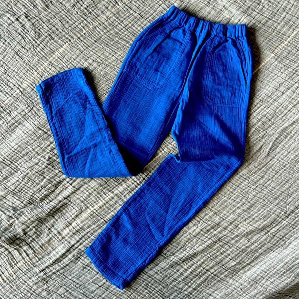 Blue Kids BONTON gauze pants. Size 10